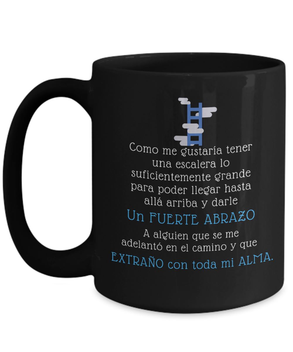 Taza Negra Te Extraño: Te Extraño con toda mi Alma Coffee Mug Regalos.Gifts 