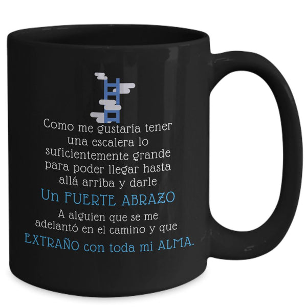 Taza Negra Te Extraño: Te Extraño con toda mi Alma Coffee Mug Regalos.Gifts 