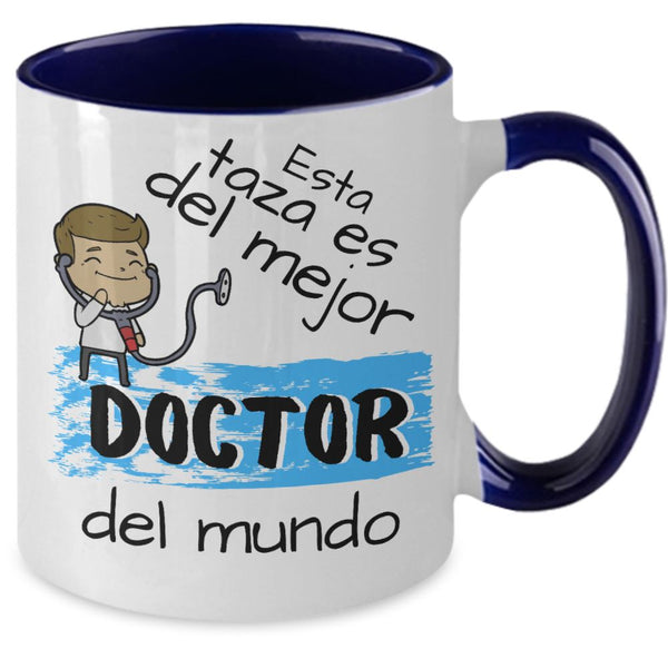 Taza para café 2 tonos con mensaje divertido: Esta taza es del Mejor Doctor...! Taza regalo doctor. Coffee Mug Regalos.Gifts 