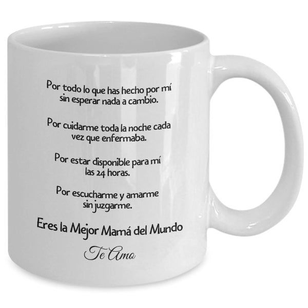 Taza para Día Madre: Gracias Mami Coffee Mug Regalos.Gifts 