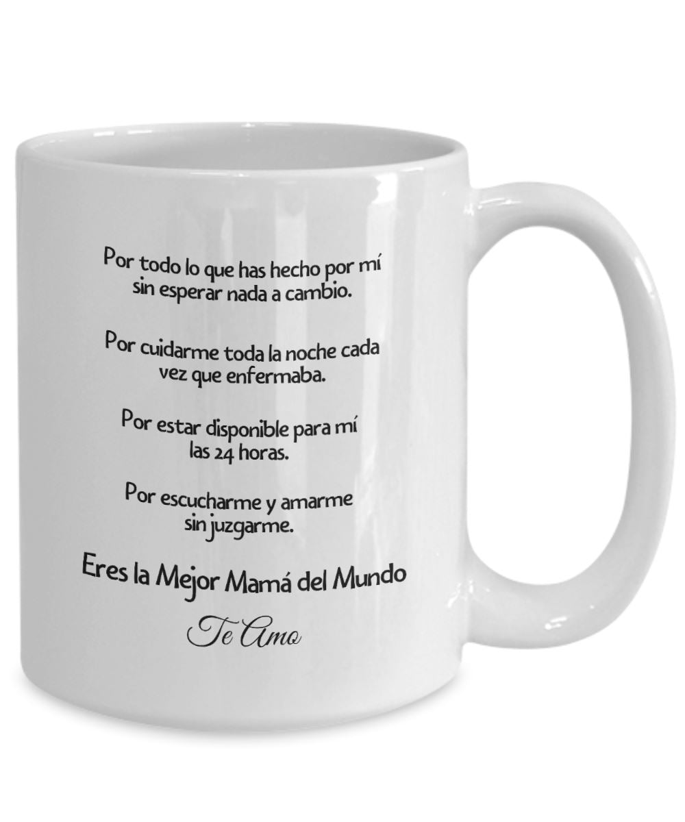 Taza para Día Madre: Gracias Mami Coffee Mug Regalos.Gifts 15oz Mug White 