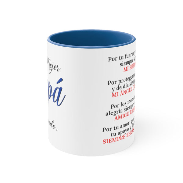 Taza para el mejor Papá del Mundo - Taza para café, 11oz con color Mug Printify 