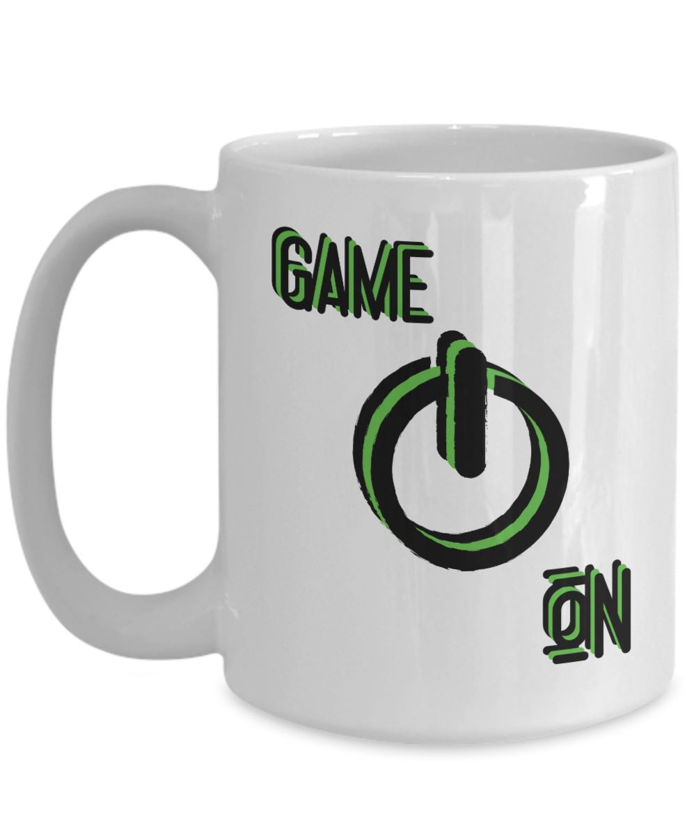 Taza para fanáticos de Video Juegos: Game On Coffee Mug Regalos.Gifts 