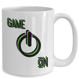 Taza para fanáticos de Video Juegos: Game On Coffee Mug Regalos.Gifts 