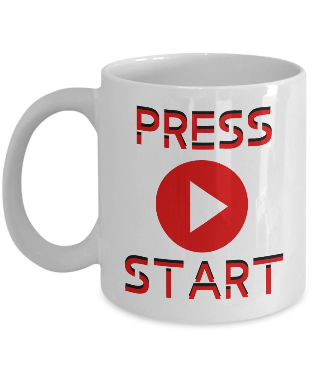 Taza para fanáticos de Video Juegos: PRESS STAR Coffee Mug Regalos.Gifts 