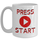 Taza para fanáticos de Video Juegos: PRESS STAR Coffee Mug Regalos.Gifts 