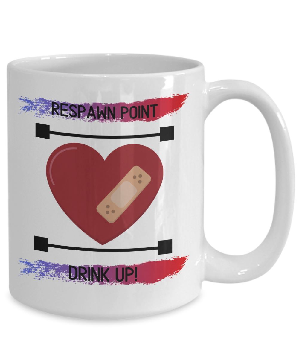 Taza para fanáticos de Video Juegos: Respawn Point - Drink Up! Coffee Mug Regalos.Gifts 