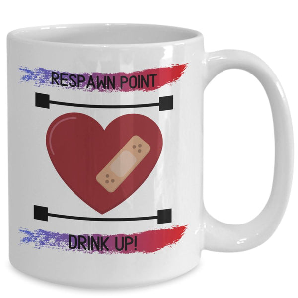 Taza para fanáticos de Video Juegos: Respawn Point - Drink Up! Coffee Mug Regalos.Gifts 