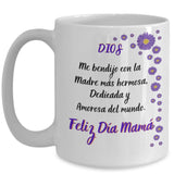 Taza para Mamá: Dios me bendijo con la madre más hermosa… Coffee Mug Regalos.Gifts 