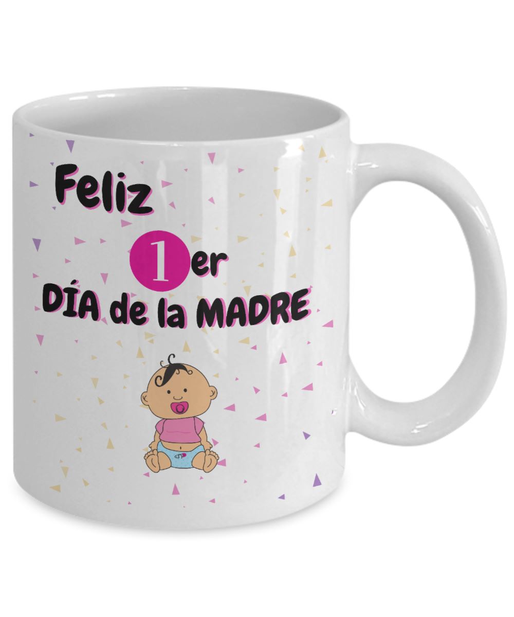 Taza para Mamá: Feliz Primer Día de la Madre Coffee Mug Regalos.Gifts 