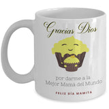 Taza Para Mamá: Gracias Dios, por darme a la Mejor mamá del Mundo Coffee Mug Regalos.Gifts 11oz Mug White 