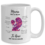 Taza Para Mamá: Mamá eres la mejor, Te Amo con todo… Coffee Mug Regalos.Gifts 15oz Mug White 