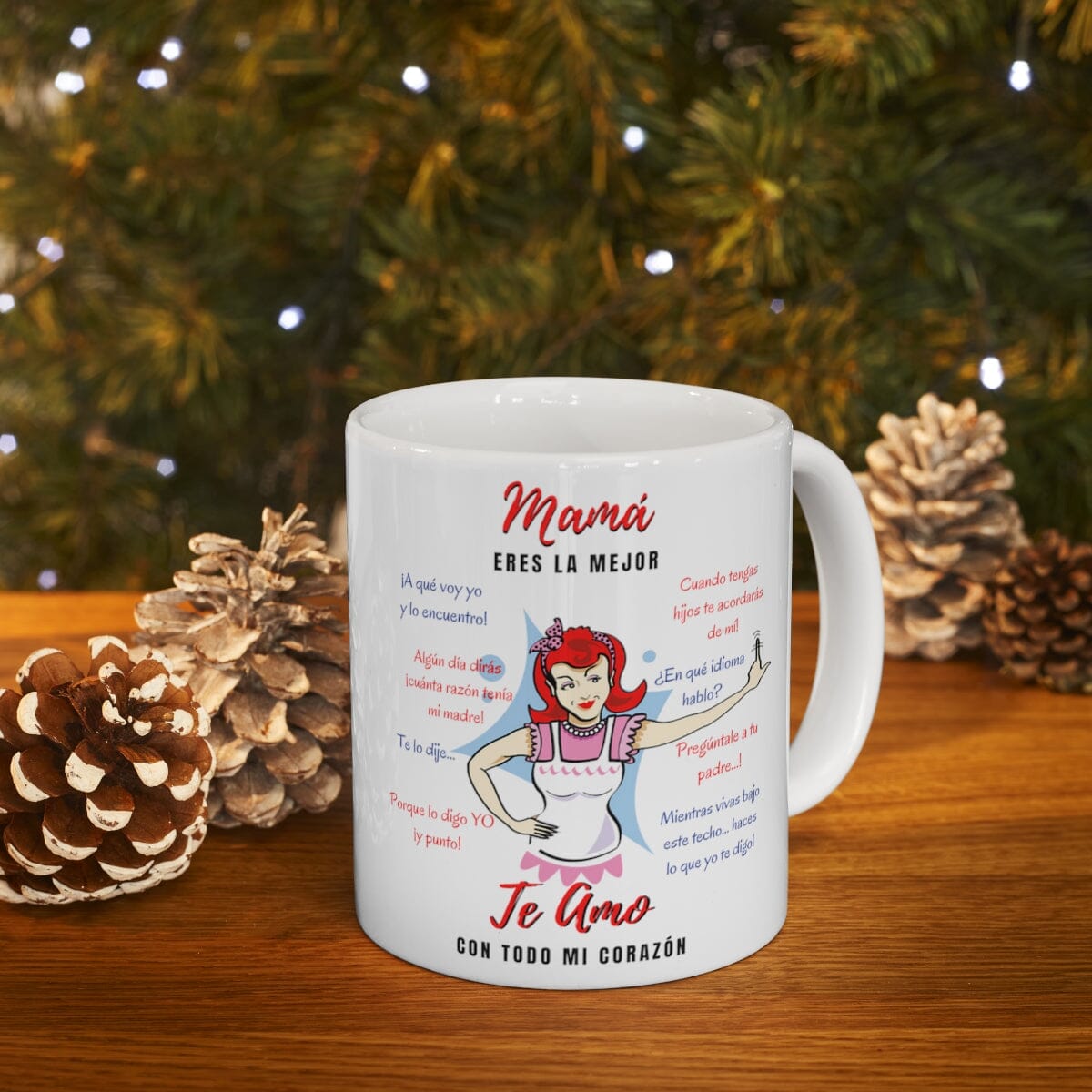 Taza Para Mamá: Mamá eres la mejor, Te Amo… Mug Printify 