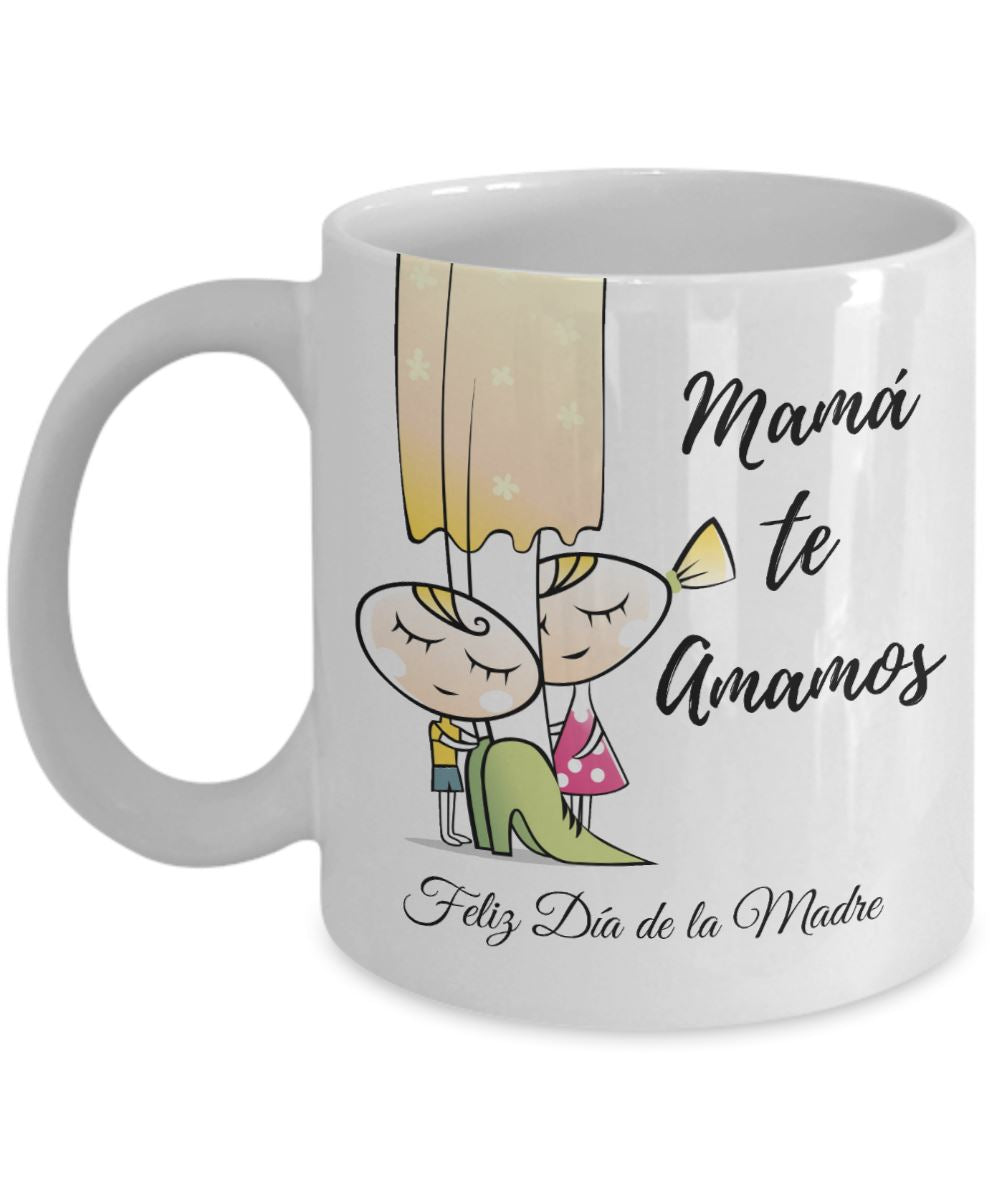 Taza Para Mamá: Mamá te Amamos Coffee Mug Regalos.Gifts 11oz Mug White 
