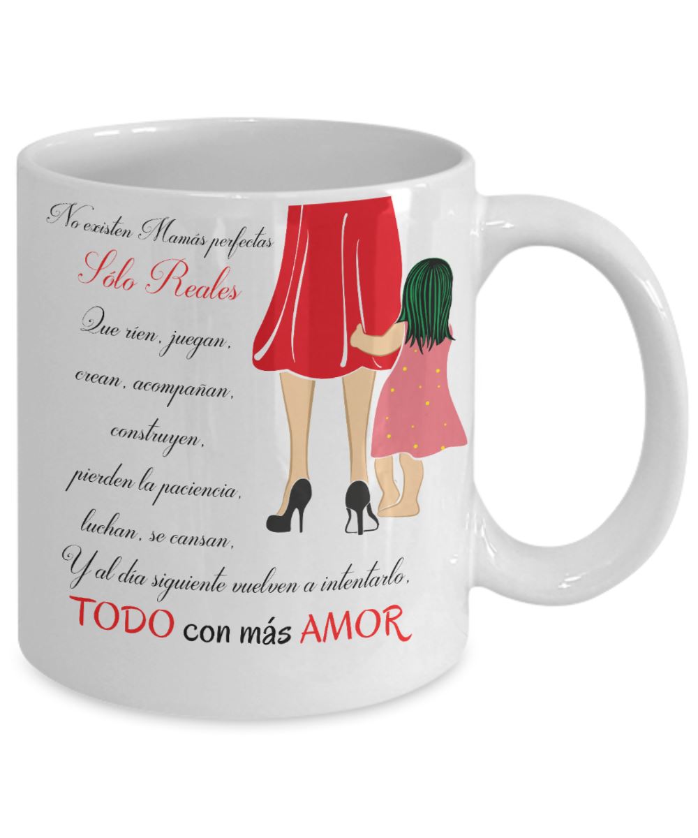 Taza Para Mamá: No existen mamás perfectas, sólo reales Coffee Mug Regalos.Gifts 