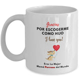 Taza Para Mamá Perruna: Gracias por escogerme como HIJO Coffee Mug Regalos.Gifts 11oz Mug White 