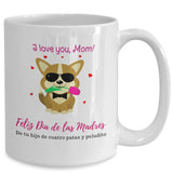 Taza Para Mamá Perruna: I Love you Mom! Coffee Mug Regalos.Gifts 15oz Mug White 