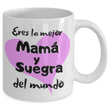 Taza para mamá y suegra: Eres la mejor Mamá y Suegra del mundo Coffee Mug Regalos.Gifts 
