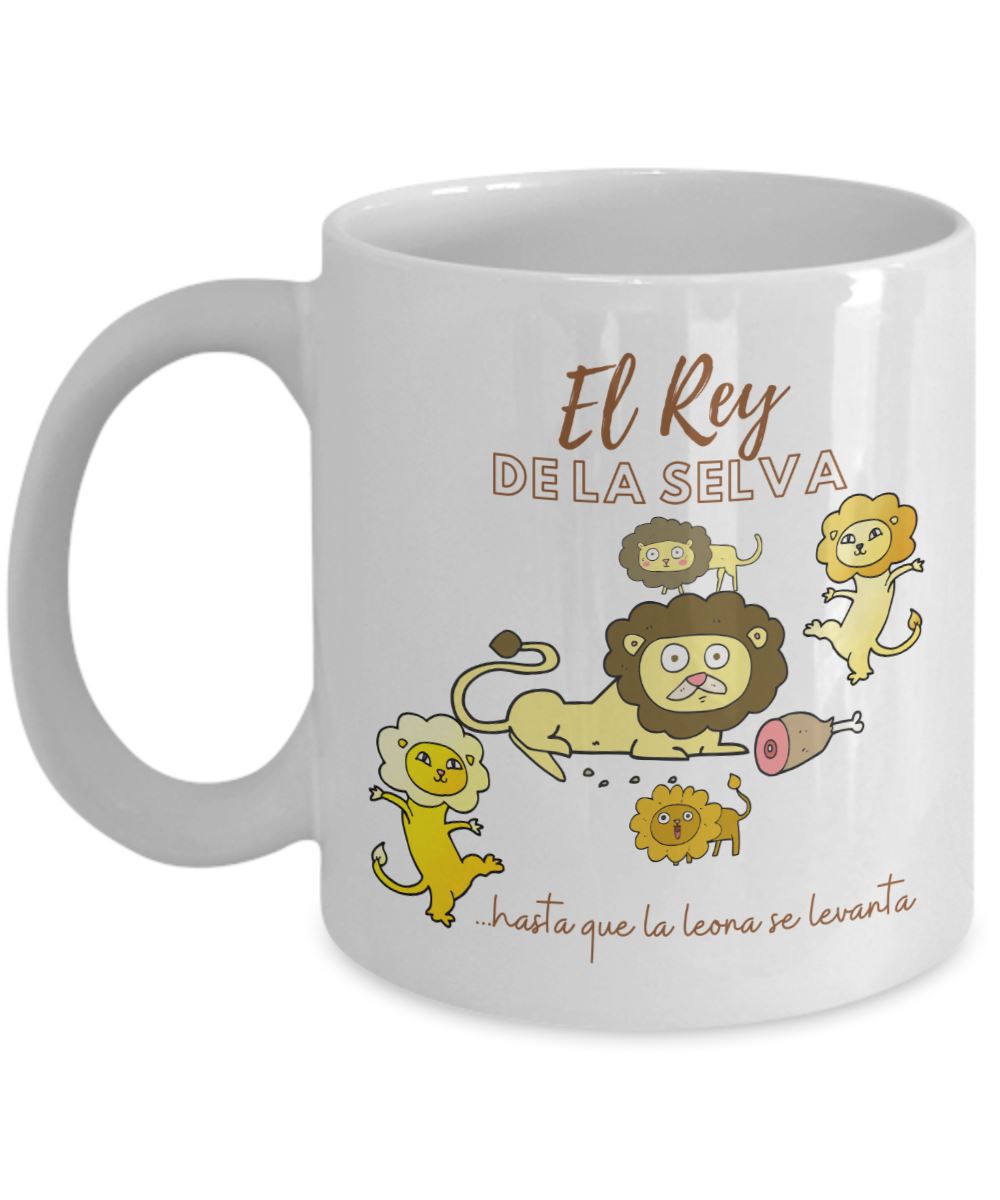 Taza para Papá: El Rey de la Selva… hasta que.. Coffee Mug Regalos.Gifts 