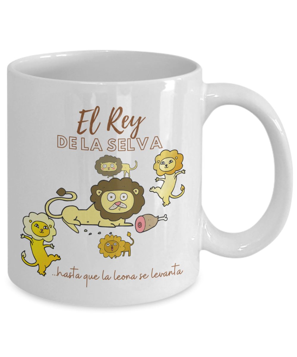 Taza para Papá: El Rey de la Selva… hasta que.. Coffee Mug Regalos.Gifts 11oz Mug White 