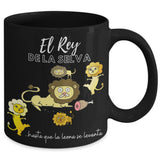 Taza para Papá: El Rey de la Selva… hasta que la leona.. Coffee Mug Regalos.Gifts 11oz Mug Black 