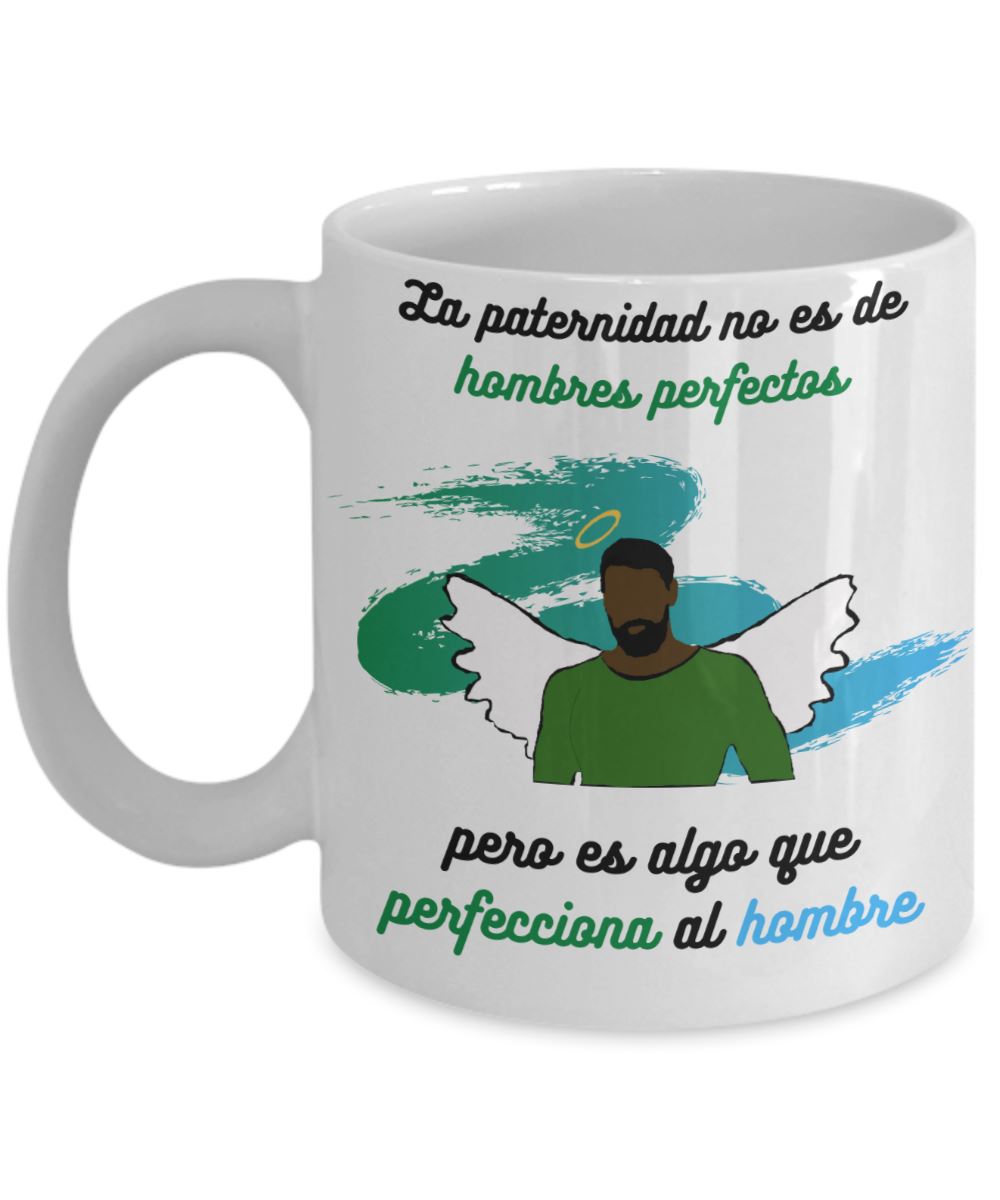 Taza para Papá: La paternidad no es de hombres perfectos pero es…… Coffee Mug Regalos.Gifts 11oz Mug White 