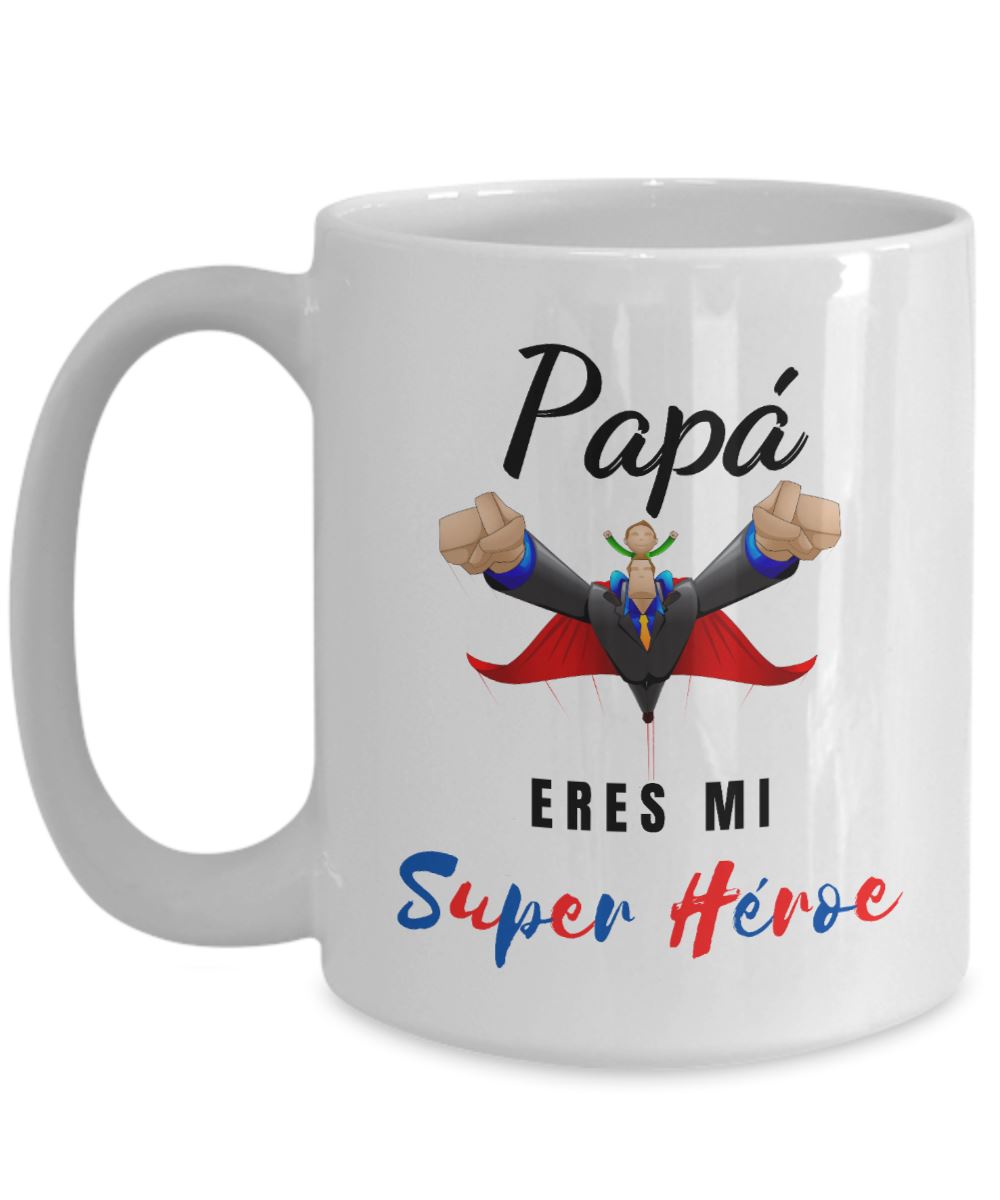 Taza para Papá: Papá eres mi… Coffee Mug Gearbubble 15oz Mug White 