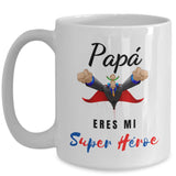 Taza para Papá: Papá eres mi… Coffee Mug Gearbubble 15oz Mug White 