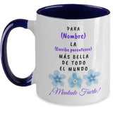 Taza Personalizable Para Ella - Mantente Fuerte! 4 Tonos a escoger Coffee Mug Regalos.Gifts 11oz Navy 
