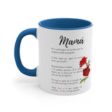 Taza Personalizada Para mamá - 2 tonos - Te Amo mamá (Foto y Nombre) Coffee Mug Regalos.Gifts 11oz Azul 