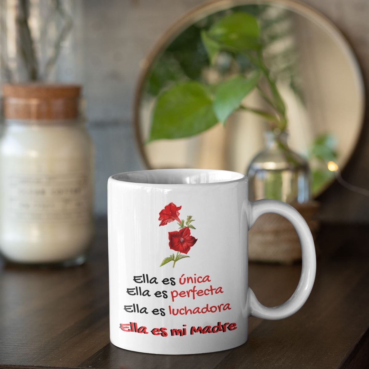 Taza Personalizada para Mamá: Ella es única, ella es perfecta… Coffee Mug Regalos.Gifts 