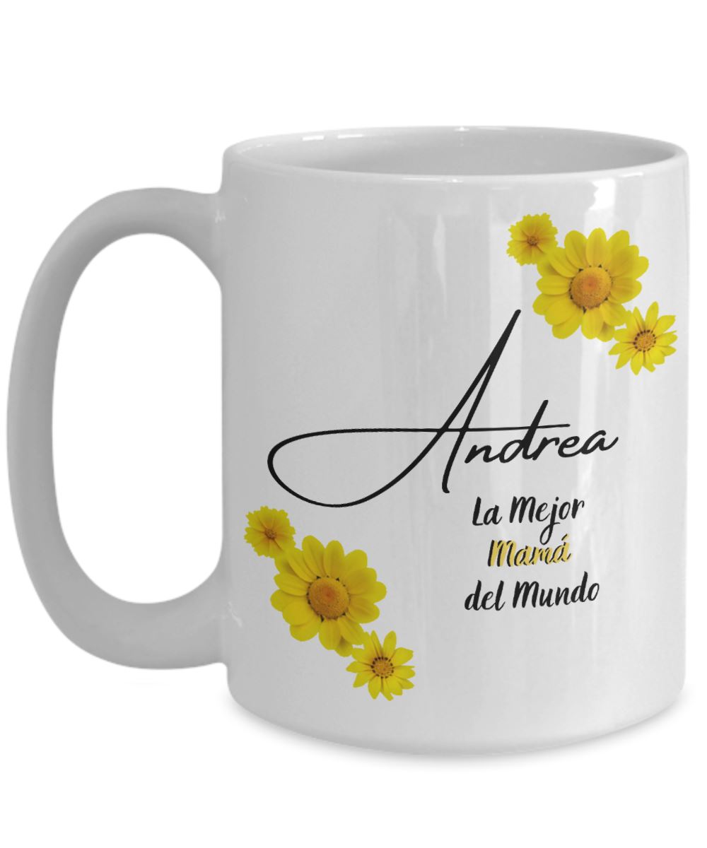 Taza Personalizada Para Mamá: Mamita no hay palabras… Coffee Mug Regalos.Gifts 15oz 