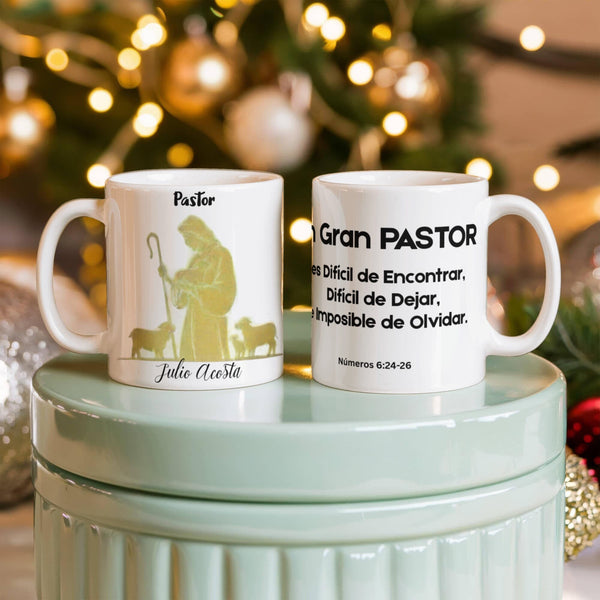 ☕ Taza personalizada para pastor – Un regalo lleno de gratitud y bendición Drinkware 