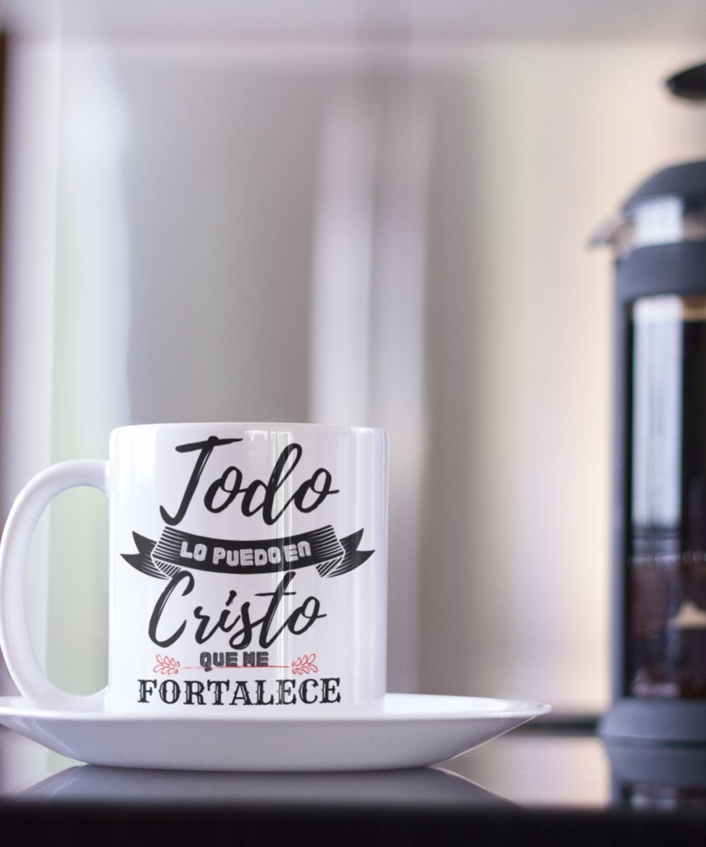 Taza: Todo lo puedo en Cristo Coffee Mug Regalos.Gifts 
