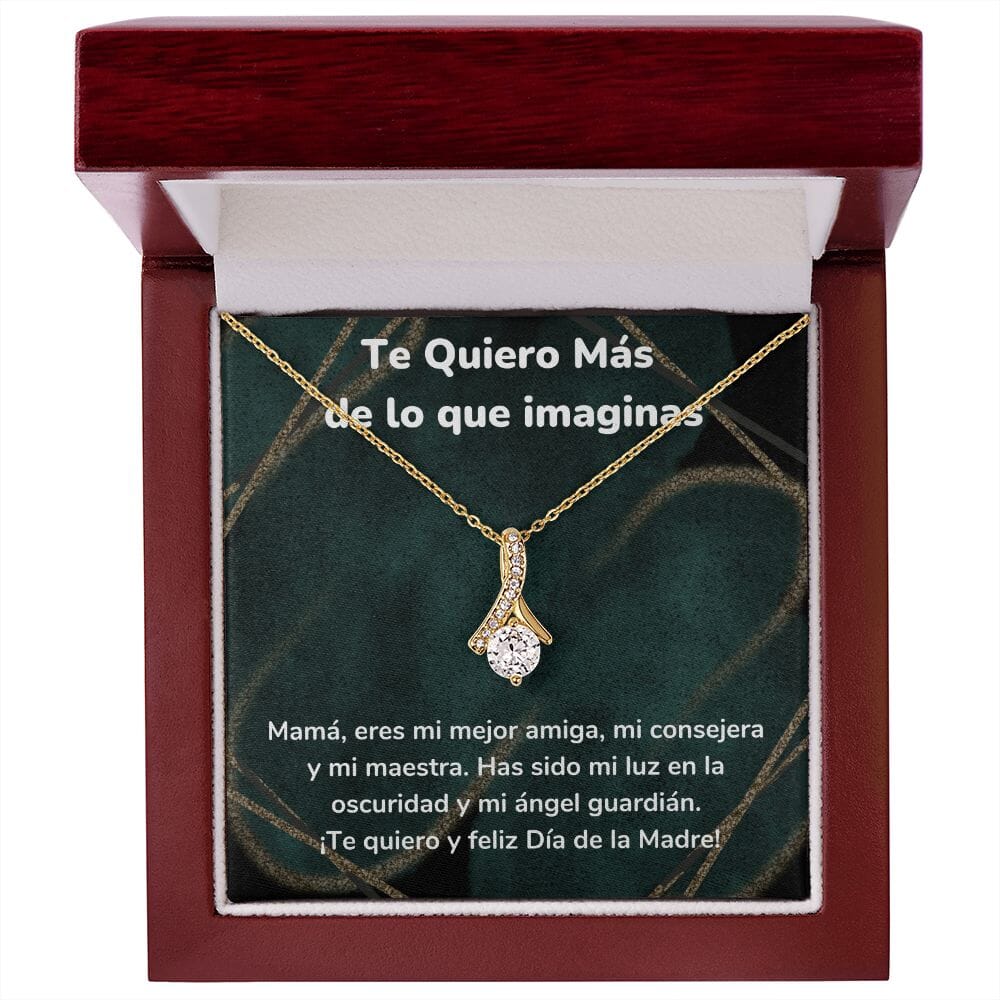 Te Quiero Más de lo que imaginas Collar Belleza Seductora (Alluring Beauty) Para Mamá Jewelry/AlluringBeauty Acabado en Oro Amarillo de 18 quilates Luxury Box 