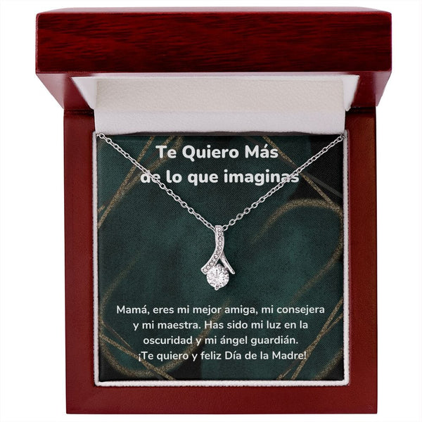 Te Quiero Más de lo que imaginas Collar Belleza Seductora (Alluring Beauty) Para Mamá Jewelry/AlluringBeauty Acabado en oro blanco de 14 k Luxury Box 