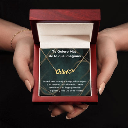 Te Quiero Más de lo que imaginas - Collar Personalizado Con Nombre Corazón - Mamá Jewelry/NameNecklaceHeart <p>Acabado en Oro Amarillo de 18 quilates</p> Luxury Box 