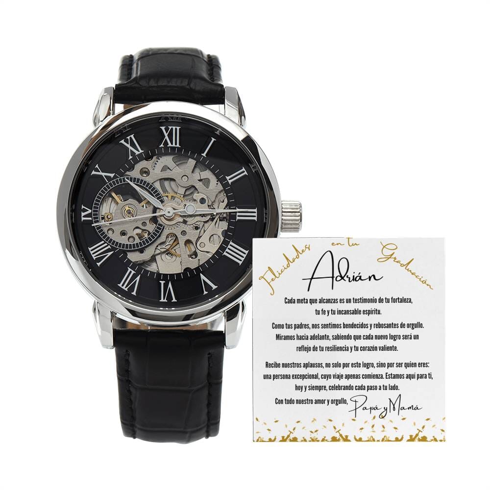 Tiempo Eterno: Un Reloj y Palabras que Marcan el Comienzo de tu Legado Jewelry/Watch 