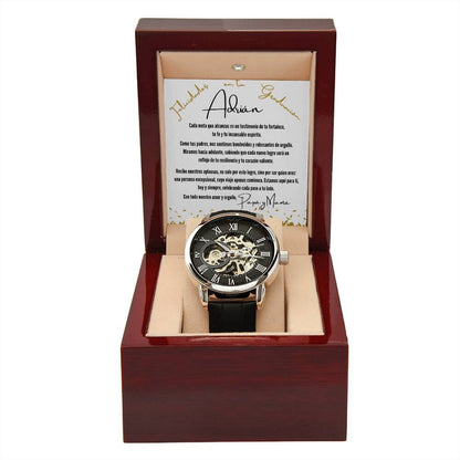 Tiempo Eterno: Un Reloj y Palabras que Marcan el Comienzo de tu Legado Jewelry/Watch 