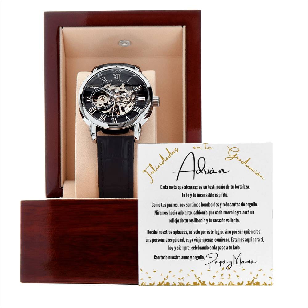 Tiempo Eterno: Un Reloj y Palabras que Marcan el Comienzo de tu Legado Jewelry/Watch 