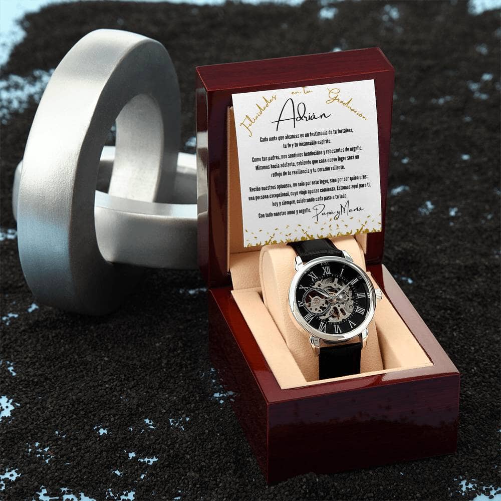Tiempo Eterno: Un Reloj y Palabras que Marcan el Comienzo de tu Legado Jewelry/Watch 