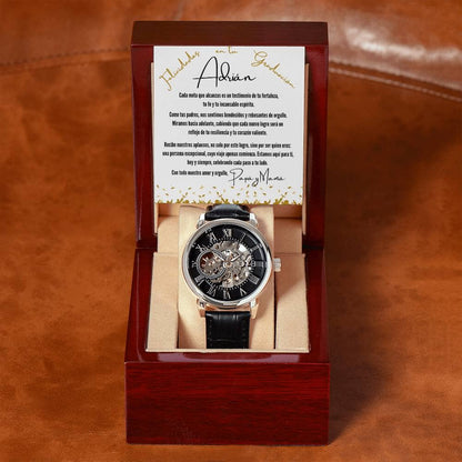 Tiempo Eterno: Un Reloj y Palabras que Marcan el Comienzo de tu Legado Jewelry/Watch 