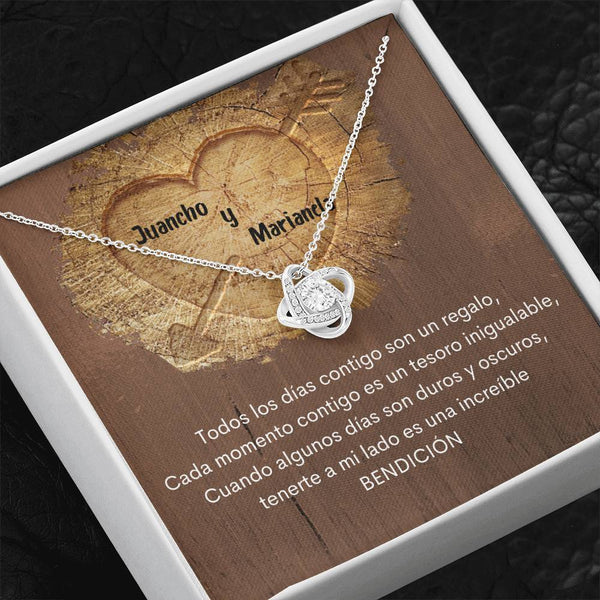 Todos los días contigo son un regalo - Collar Nudo de Amor para tu persona favorita. Jewelry/LoveKnot 
