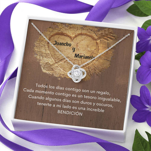 Todos los días contigo son un regalo - Collar Nudo de Amor para tu persona favorita. Jewelry/LoveKnot 