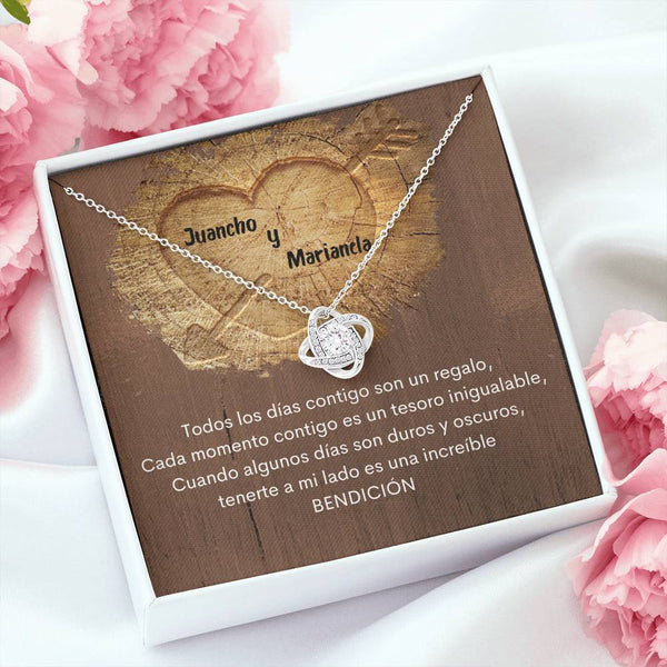 Todos los días contigo son un regalo - Collar Nudo de Amor para tu persona favorita. Jewelry ShineOn Fulfillment 