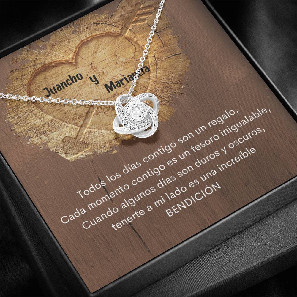 Todos los días contigo son un regalo - Collar Nudo de Amor para tu persona favorita. Jewelry/LoveKnot 