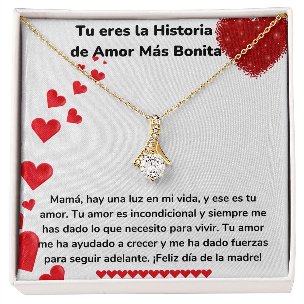 Tu eres la Historia de Amor Más Bonita Collar Belleza Seductora (Alluring Beauty) Para Mamá Jewelry/AlluringBeauty Acabado en Oro Amarillo de 18 quilates Standard Box 
