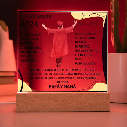 Tu esfuerzo y dedicación son dignos de admiración - Placa Acrílica de Graduación Personalizada Acrylic/Square 