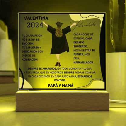 Tu esfuerzo y dedicación son dignos de admiración - Placa Acrílica de Graduación Personalizada Acrylic/Square 