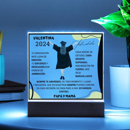 Tu esfuerzo y dedicación son dignos de admiración - Placa Acrílica de Graduación Personalizada Acrylic/Square 